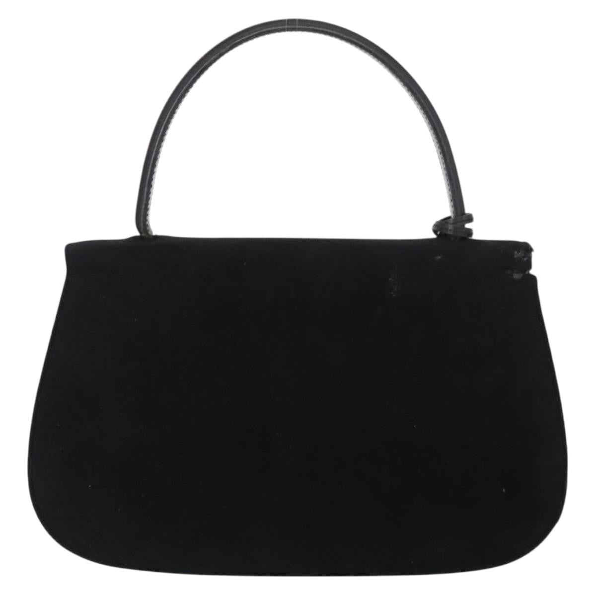 Gucci GUCCI Hand Bag Suede Black Authentic 153123
