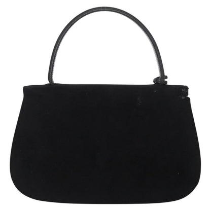 Gucci GUCCI Hand Bag Suede Black Authentic 153123