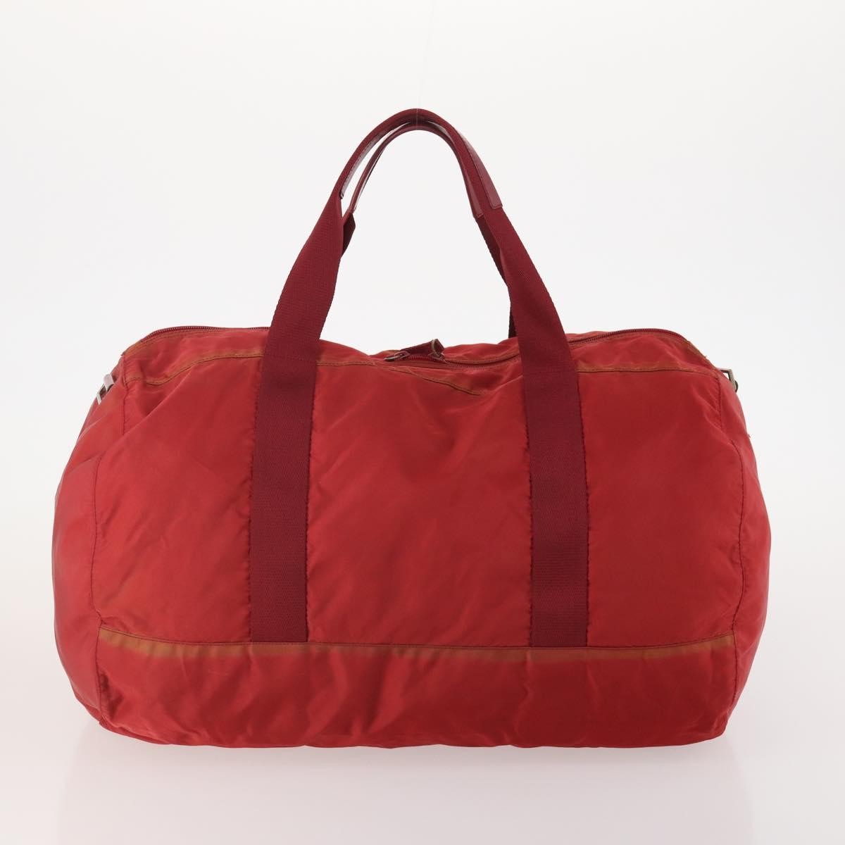 Prada PRADA Boston Bag Nylon 3 Set Red Black Authentic 174960
