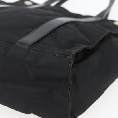Prada PRADA Hand Bag Nylon Black Silver Authentic 153784