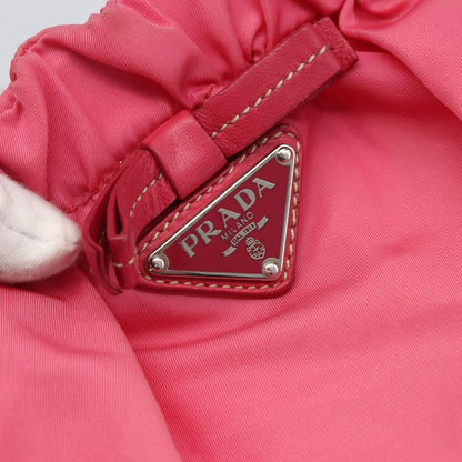 Prada PRADA Hand Bag Nylon 2way Pink Gold Authentic 159239