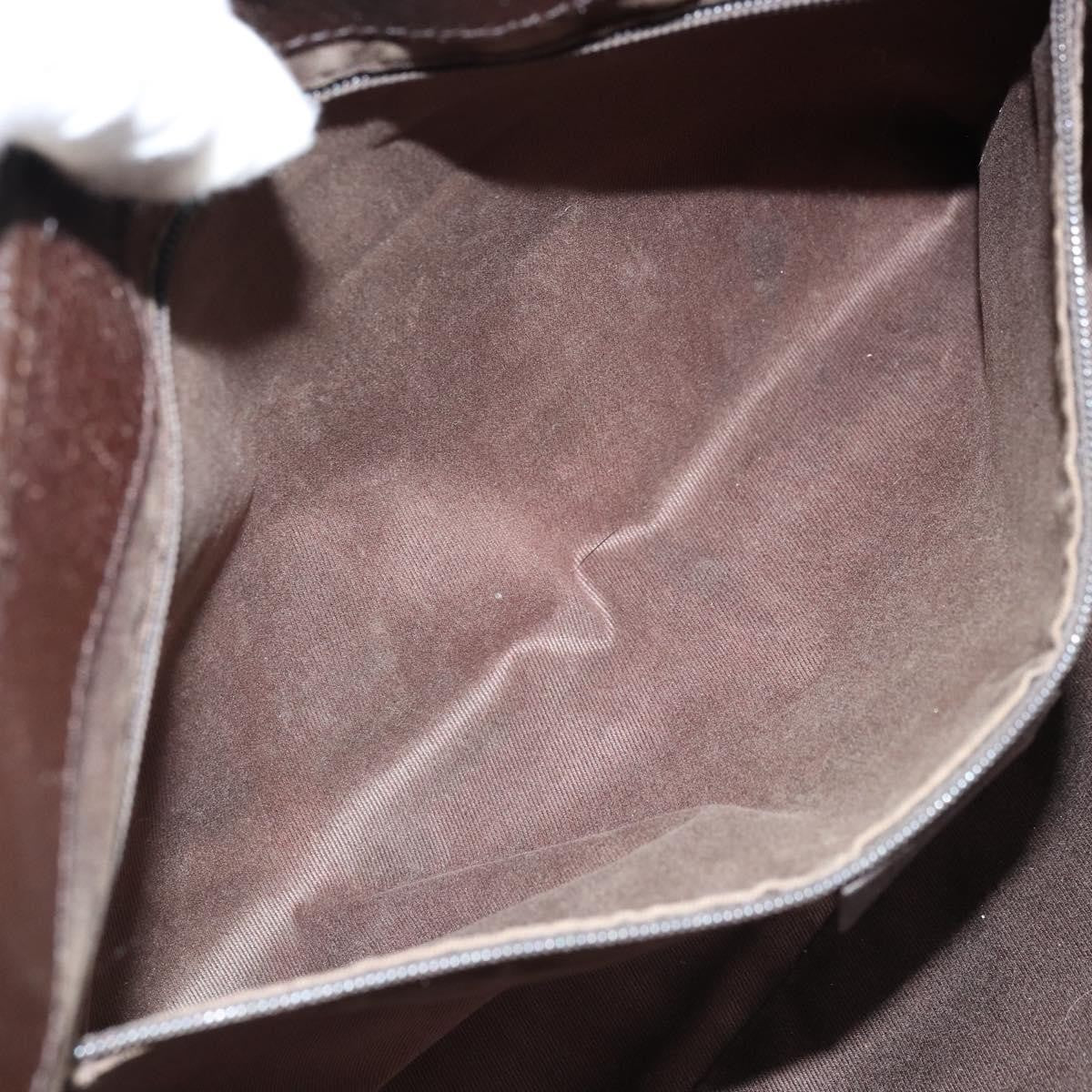 Gucci GUCCI GG Canvas Tote Bag Beige Silver 113015 Authentic kk644