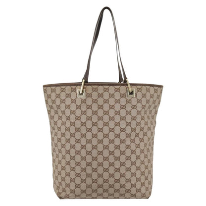 Gucci GUCCI GG Canvas Tote Bag Beige Gold 002 1098 1705 Authentic bs35275