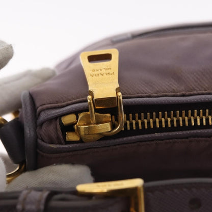 Prada PRADA Shoulder Bag Nylon Gold Purple Authentic 156015