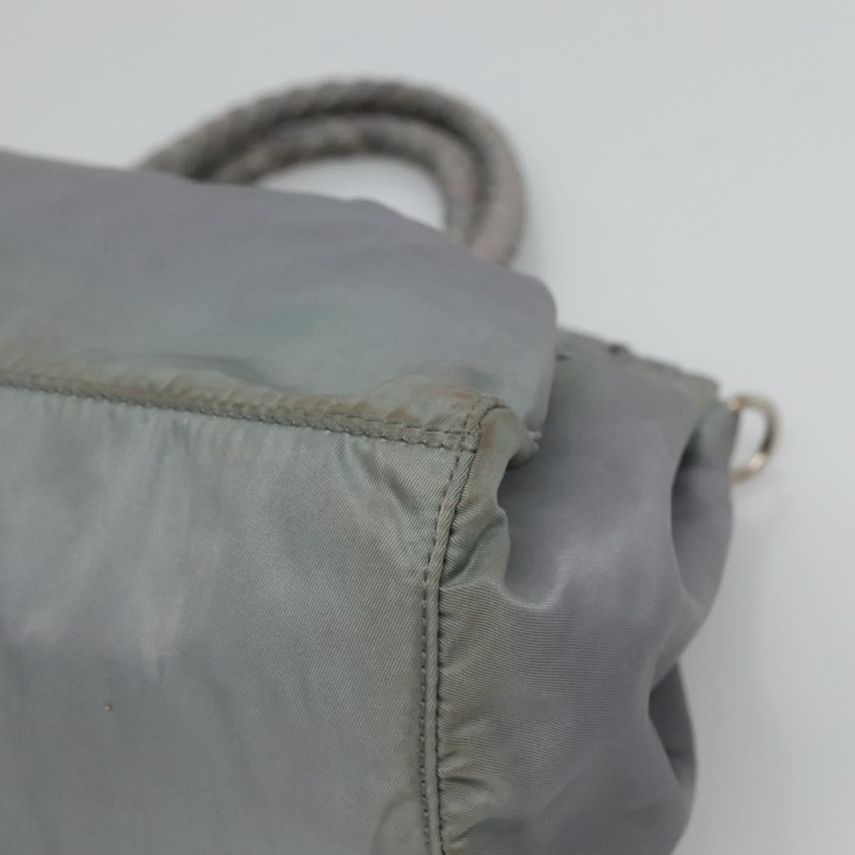 Prada PRADA Hand Bag Nylon 2way Gray Authentic 110159