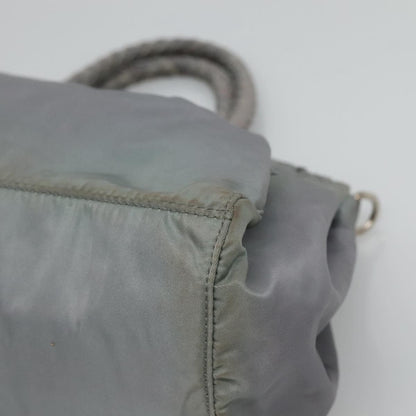 Prada PRADA Hand Bag Nylon 2way Gray Authentic 110159