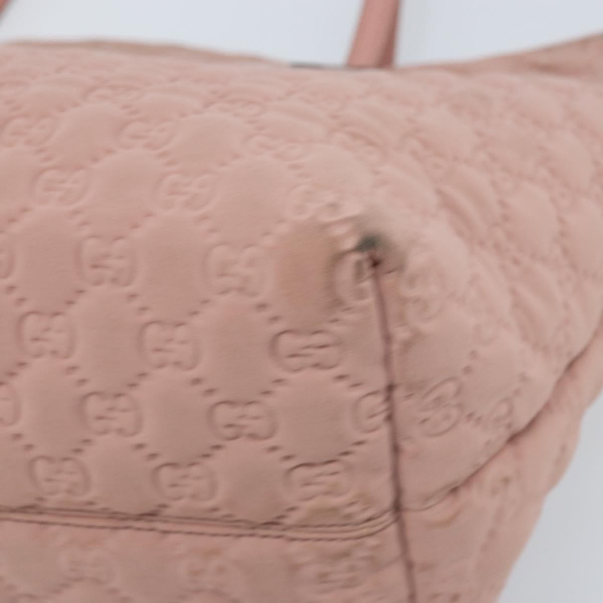 Gucci GUCCI GG Canvas Tote Bag Nylon Pink Gold 211976 Authentic LNZ669