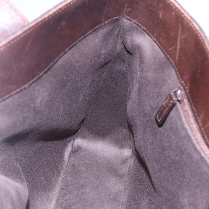 Gucci GUCCI GG Canvas Hand Bag Dark Brown Gold 73983 Authentic 151009