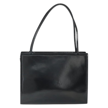 Dior Christian Dior Tote Bag Patent leather Black Silver Authentic 176564A
