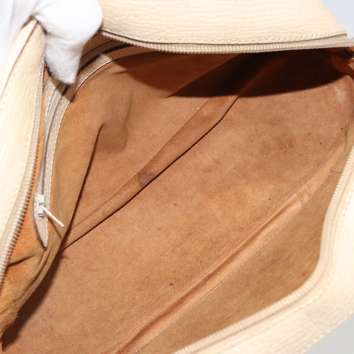 Loewe LOEWE Hand Bag Leather Ivory Gold Authentic 175195