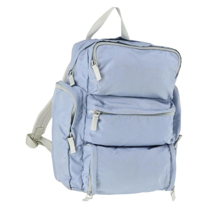 Prada PRADA Backpack Nylon Light Blue Silver Authentic 169576 Bag