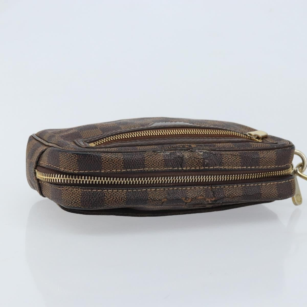Louis Vuitton LOUIS VUITTON Damier Ebene Pochette Billets Macau Clutch Bag N61739 Authentic BA11690
