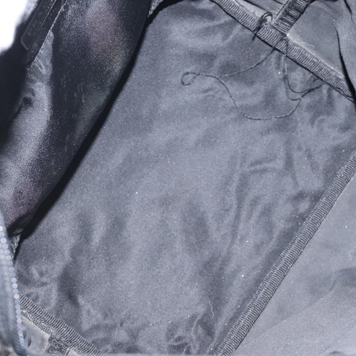 Prada PRADA Hand Bag Nylon Black Silver Authentic 118193