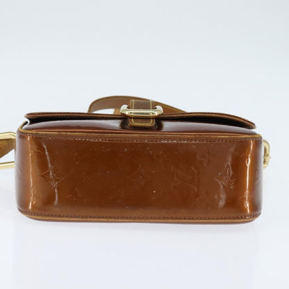 Louis Vuitton LOUIS VUITTON Monogram Vernis Christie GM Bag Bronze M91107 LV Authentic 147762