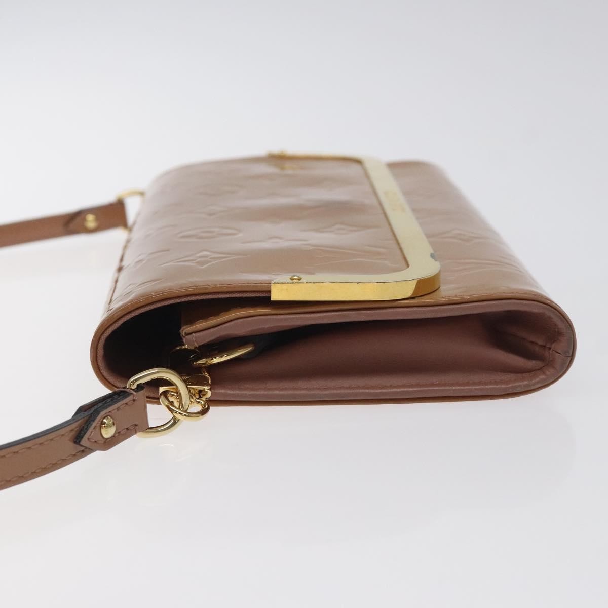 Louis Vuitton LOUIS VUITTON Vernis Rossmore MM Shoulder Bag Rose Velours M91589 LV Authentic 127784