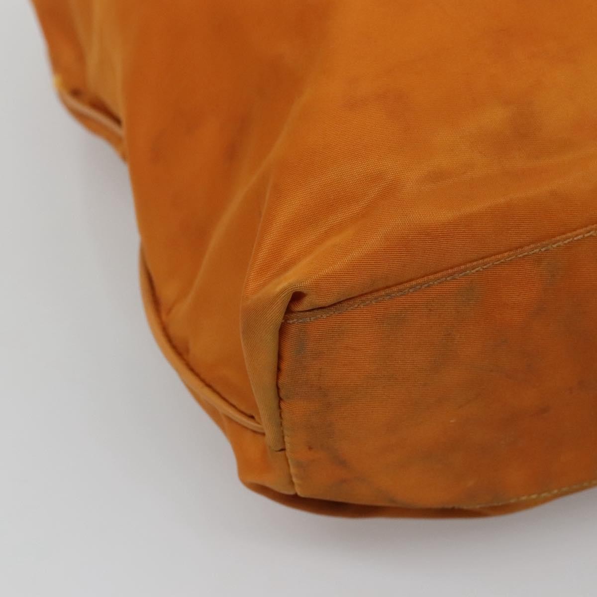 Prada PRADA Shoulder Bag Nylon Orange Gold Authentic EC663