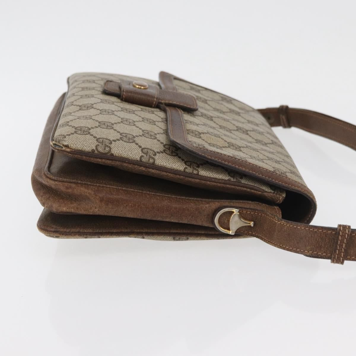Gucci GUCCI GG Supreme Shoulder Bag PVC Beige Gold 001 16 4084 Authentic hk2993