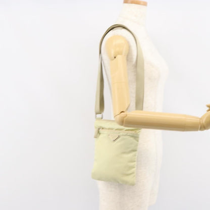 Prada PRADA Shoulder Bag Nylon Ivory Silver Authentic 146915