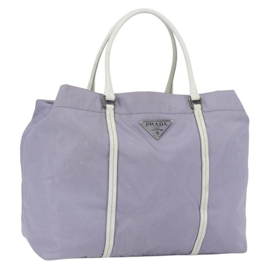 Prada PRADA Backpack Nylon Leather Purple Silver Authentic am10579 Bag