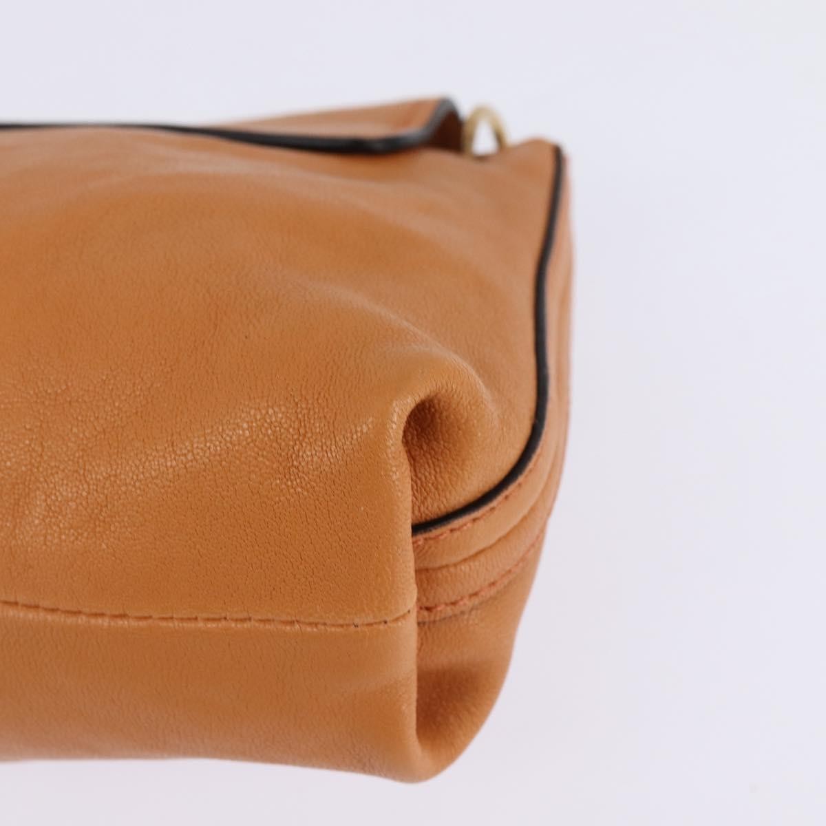 Chloé Chloé Chloe Shoulder Bag Leather Orange Gold Authentic BA5902
