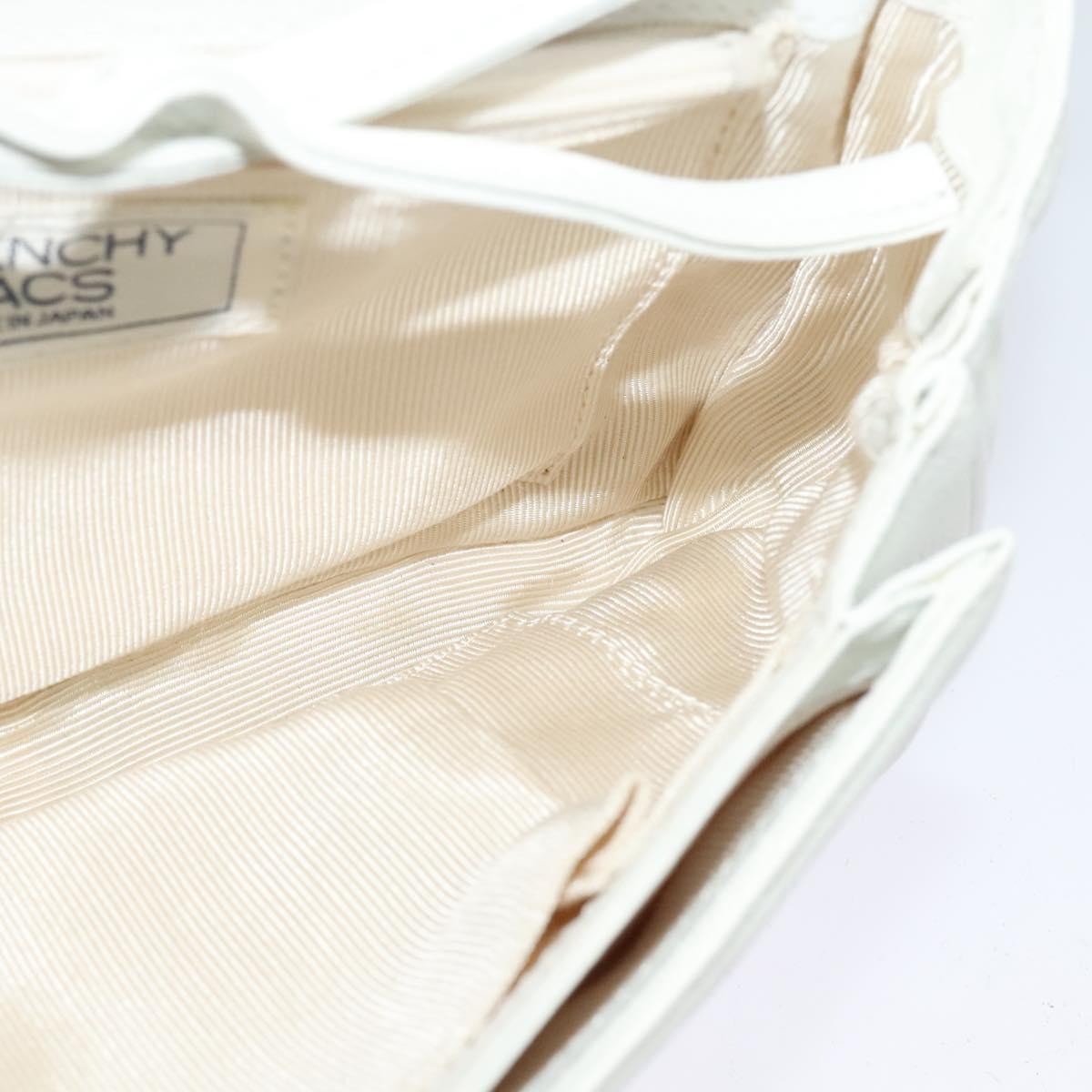 Givenchy GIVENCHY Shoulder Bag Leather White Gold Authentic MY255