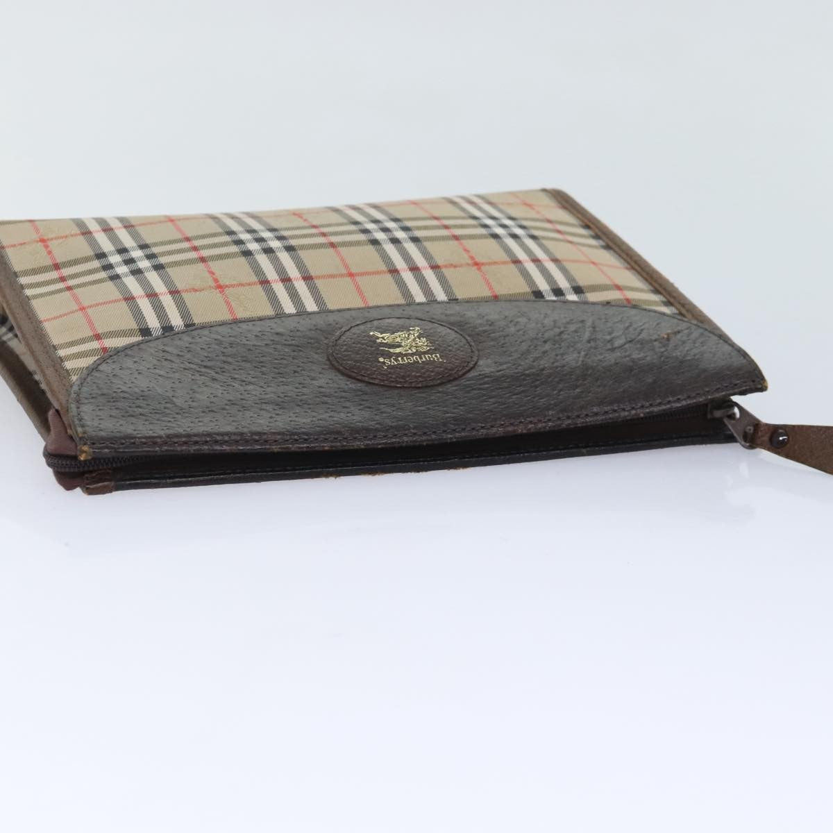 Burberrys Burberrys Nova Check Clutch Bag Canvas Beige Authentic ti2111