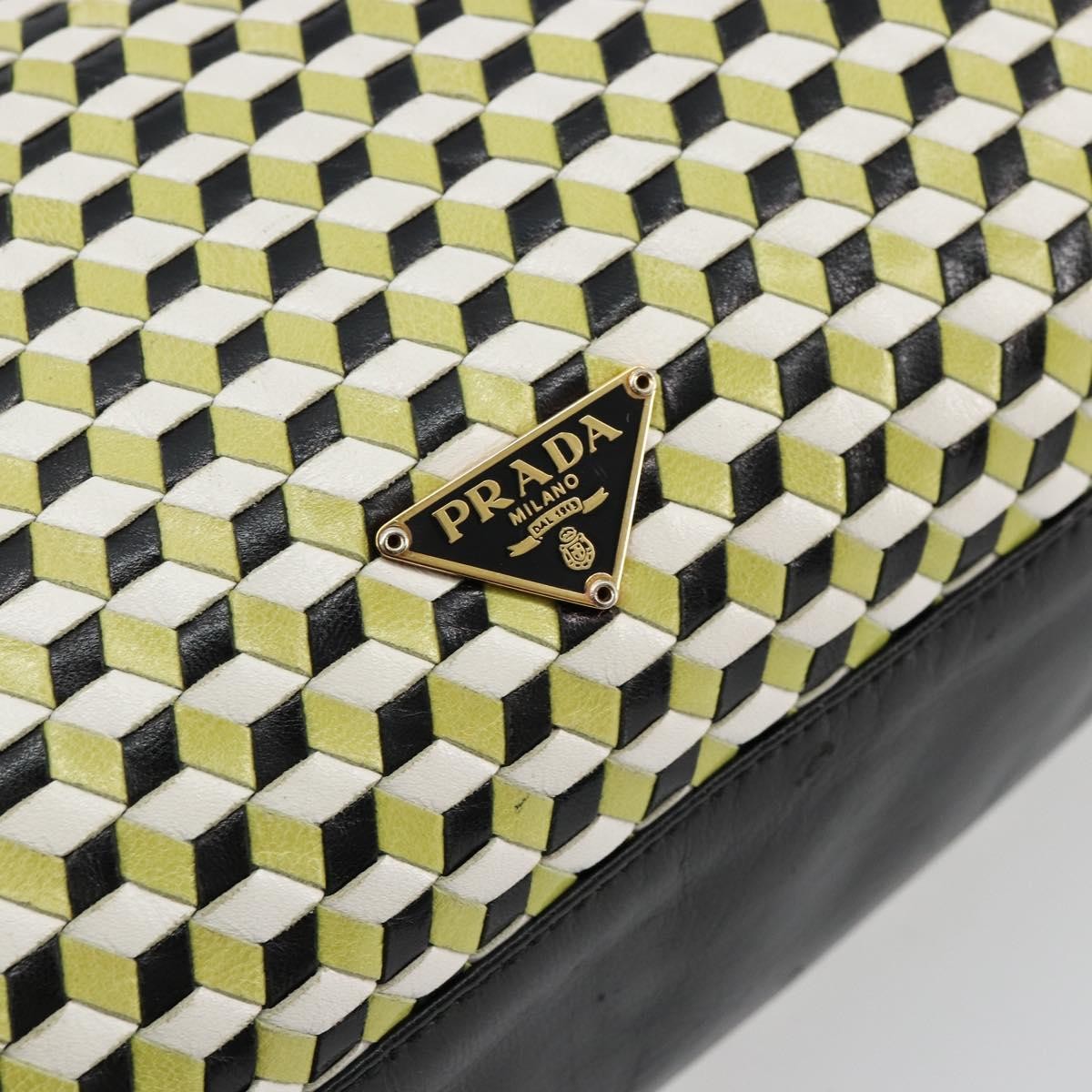 Prada PRADA Shoulder Bag Leather Yellow Gold Authentic bs35156
