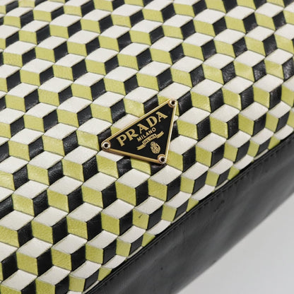 Prada PRADA Shoulder Bag Leather Yellow Gold Authentic bs35156