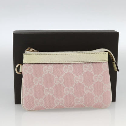 Gucci GUCCI GG Canvas Pouch Pink Gold Authentic BAZ875A Bag