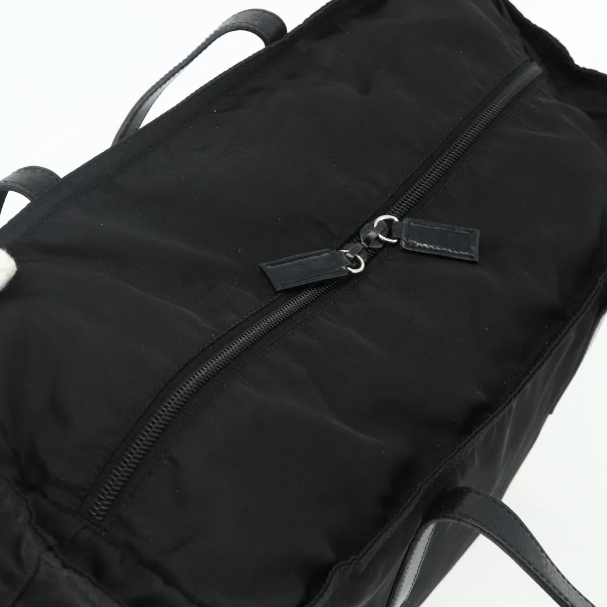 Prada PRADA Tote Bag Nylon Black Silver Authentic ep14252