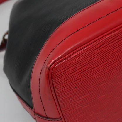 Louis Vuitton LOUIS VUITTON Epi Noe Shoulder Bag Bicolor Black Red M44017 LV Authentic 127971