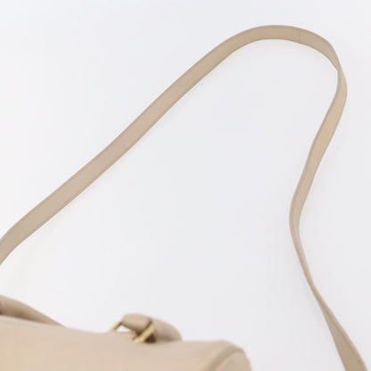 Saint Laurent SAINT LAURENT Mini Boston Bag Leather 2way Beige Gold Authentic bs30083
