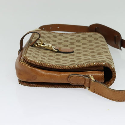 Gucci GUCCI GG Canvas Shoulder Bag Beige Gold 257024 Authentic BA2928