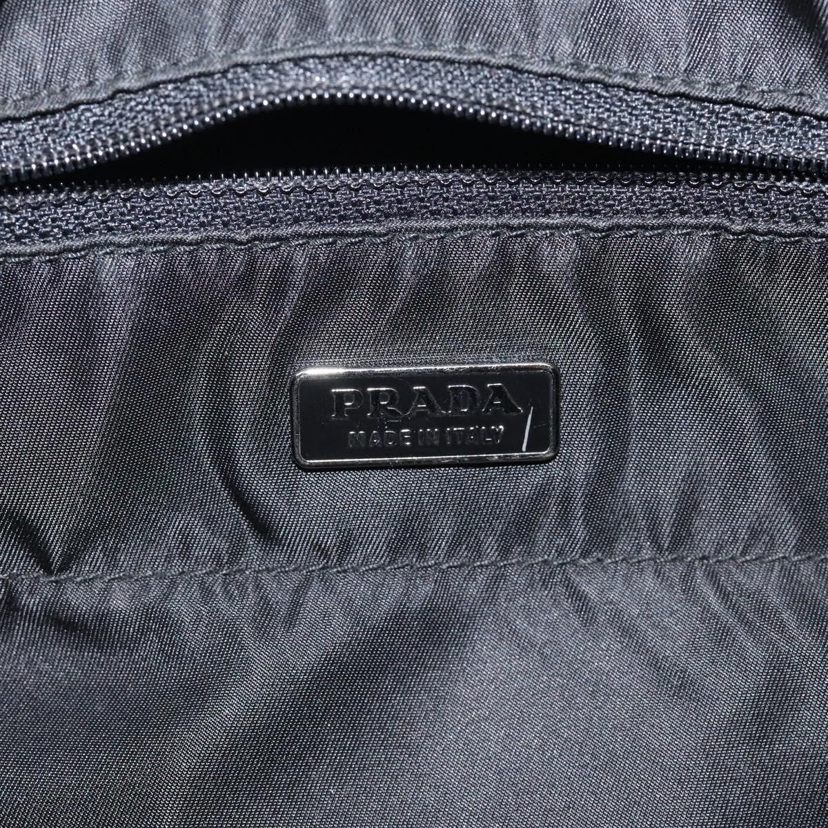 Prada PRADA Hand Bag Nylon Black Silver Authentic 118193