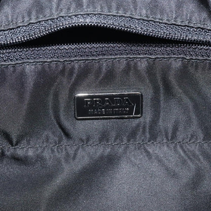 Prada PRADA Hand Bag Nylon Black Silver Authentic 118193