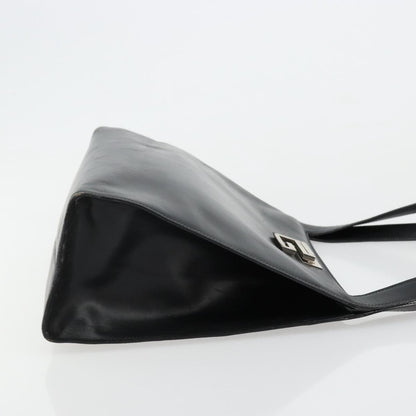 Gucci GUCCI Shoulder Bag Leather Black Silver 001 3038 Authentic 178252