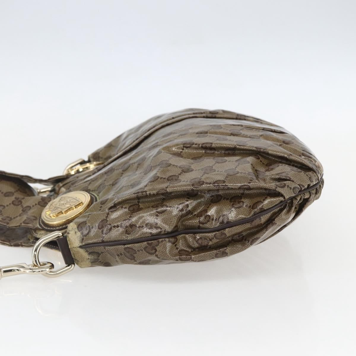 Gucci GUCCI GG Crystal Histeria Bag Coated Canvas 2way Beige Gold 203486 Authentic 154644