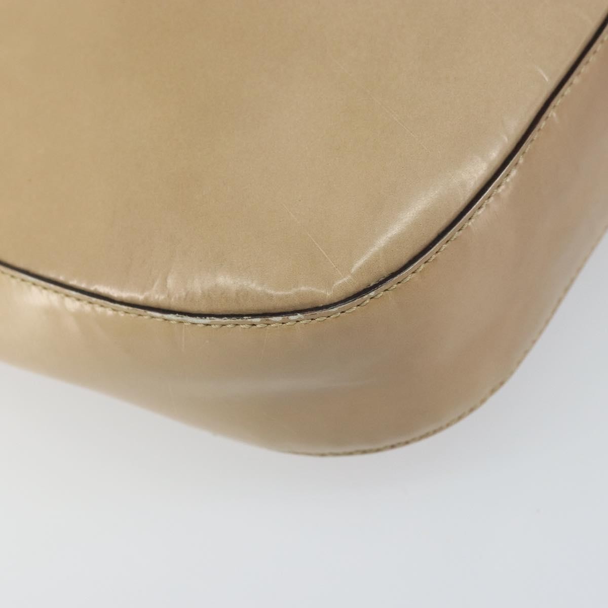 Prada PRADA Shoulder Bag Patent leather Beige Authentic ti3531