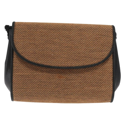 Gucci GUCCI Shoulder Bag Canvas Gold Brown Authentic ka1072