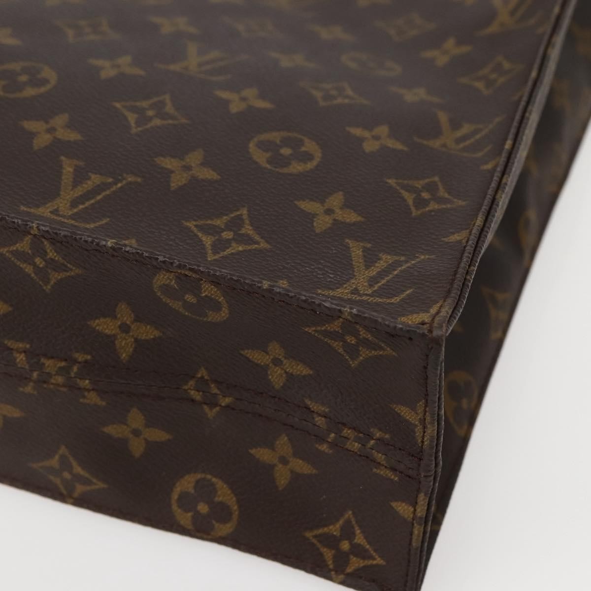 Louis Vuitton LOUIS VUITTON Monogram Sac Plat Hand Bag M51140 LV Authentic 143141