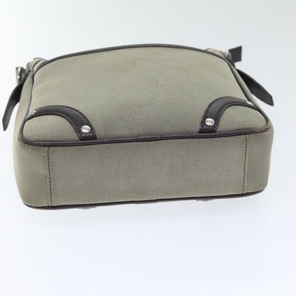 Burberry BURBERRY Nova Check Shoulder Bag Nylon Leather Gray Beige Silver Authentic 92799