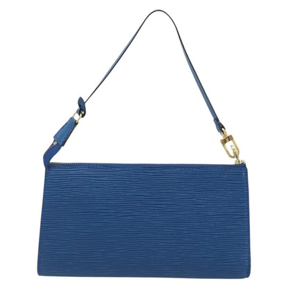 Louis Vuitton LOUIS VUITTON Epi Pochette Accessoires Pouch Blue M52985 LV Authentic BA11656 Bag