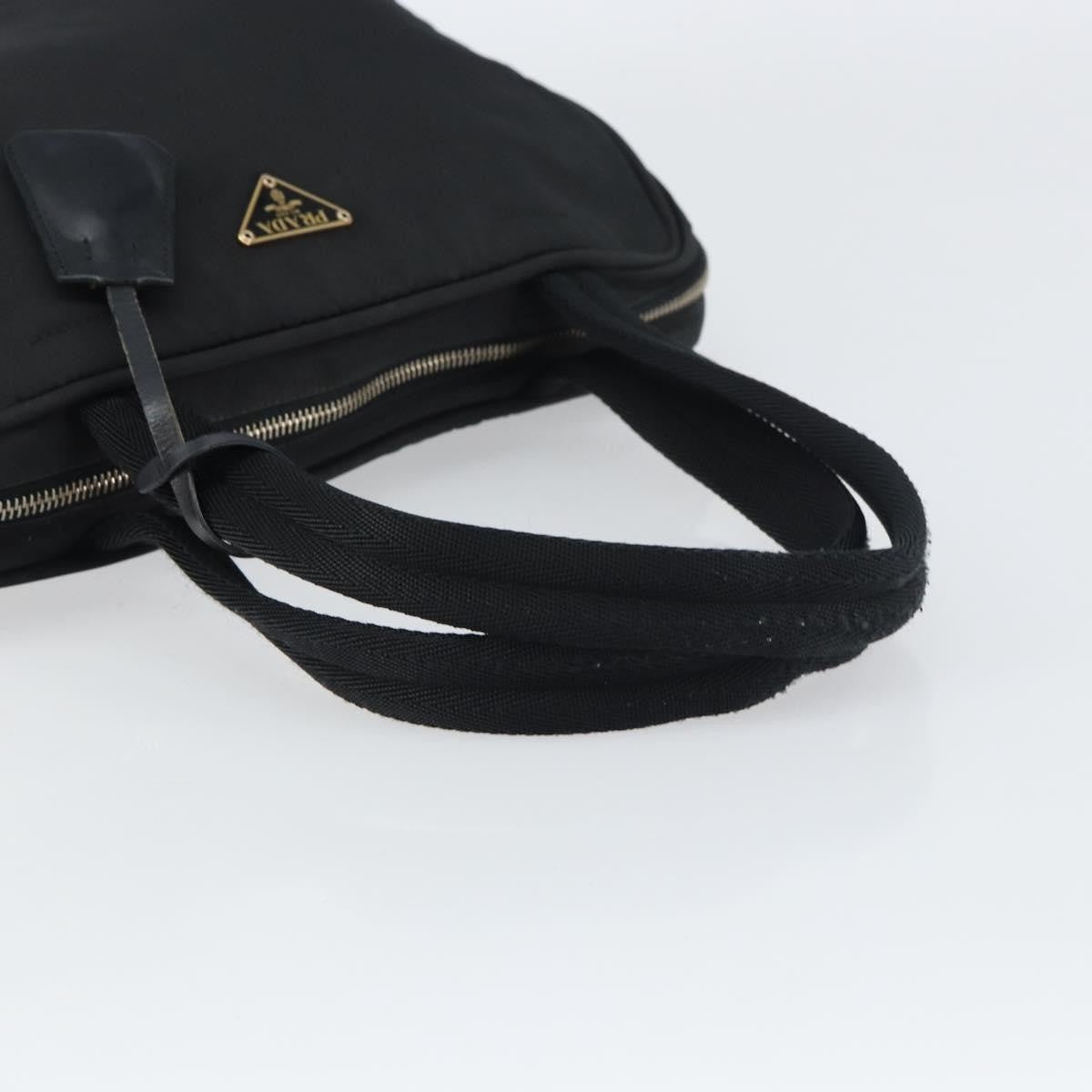 Prada PRADA Tote Bag Nylon Black Gold Authentic 156177