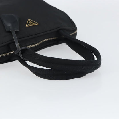 Prada PRADA Tote Bag Nylon Black Gold Authentic 156177