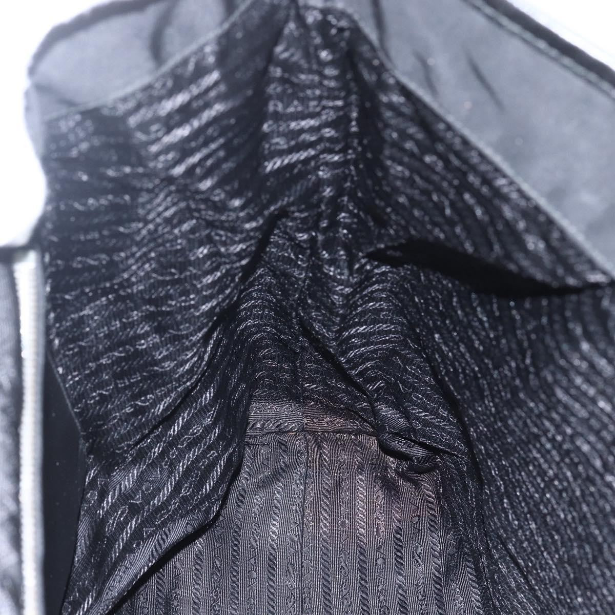 Prada PRADA Tote Bag Nylon Black Silver Authentic 160717