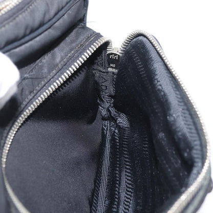 Prada PRADA Shoulder Bag Nylon Black Silver Authentic 175723