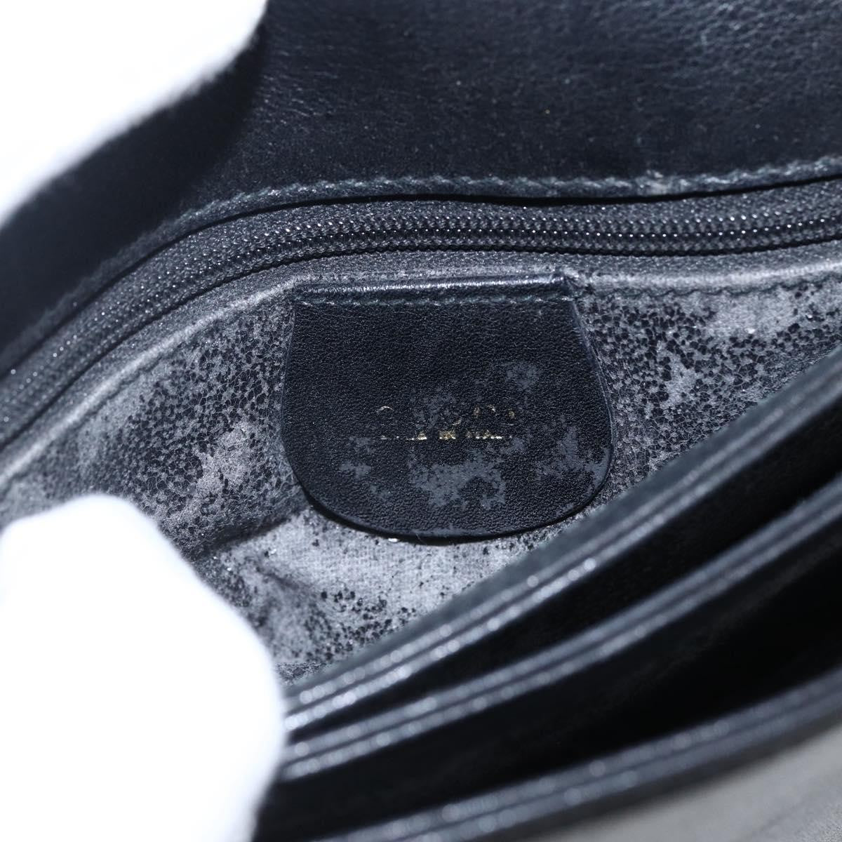 Gucci GUCCI Shoulder Bag Leather Black Silver 001 2214 Authentic ep13226