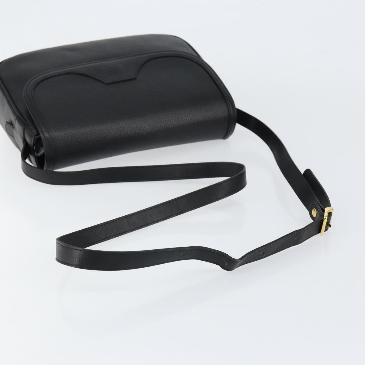 Burberrys Burberrys Nova Check Shoulder Bag Leather Black Gold Authentic bs30325