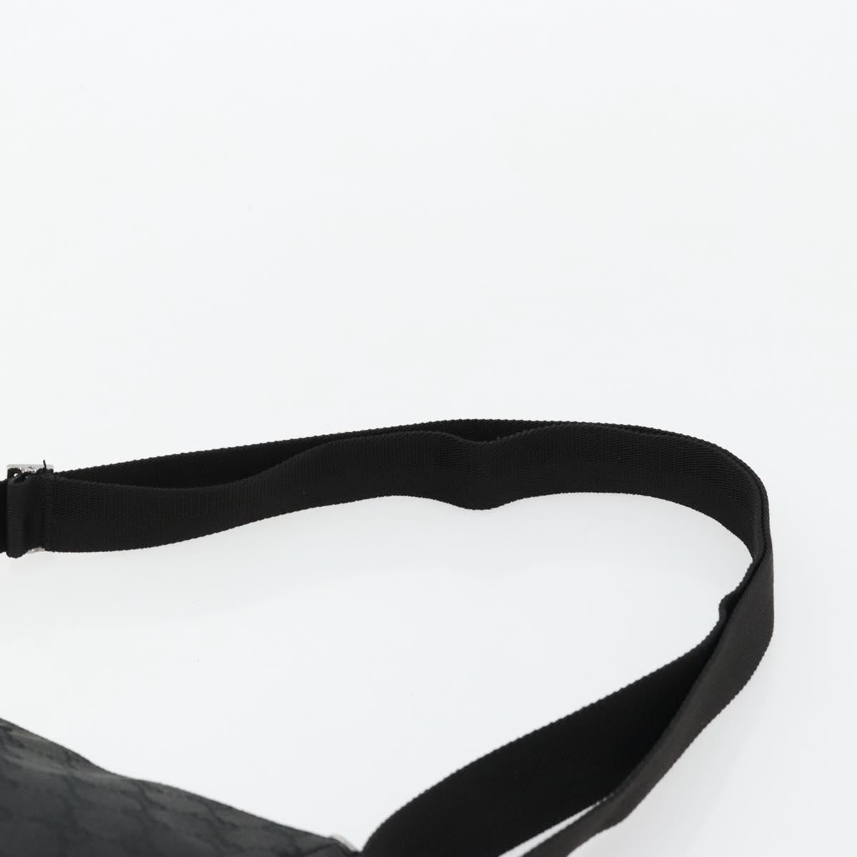 Gucci GUCCI GG Canvas Shoulder Bag Black Silver 114273 Authentic ep14561