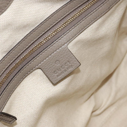 Gucci GUCCI Soho Hand Bag Leather Gray Gold 282307 Authentic 156415